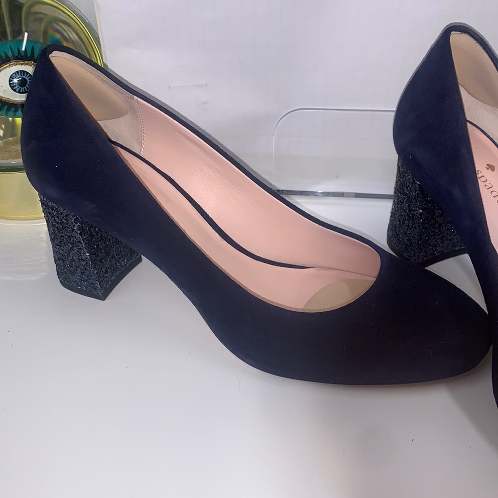 Kate Spade navy blue “Charlize” heels. Worn once